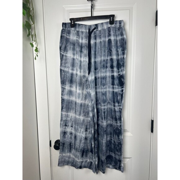 SIMPLE SUZANNE BETRO wide blue tie dye pants size x2 new with tags - Picture 1 of 6